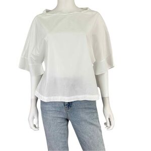 HARSHMAN White Boxy Blouse Size XS A0031